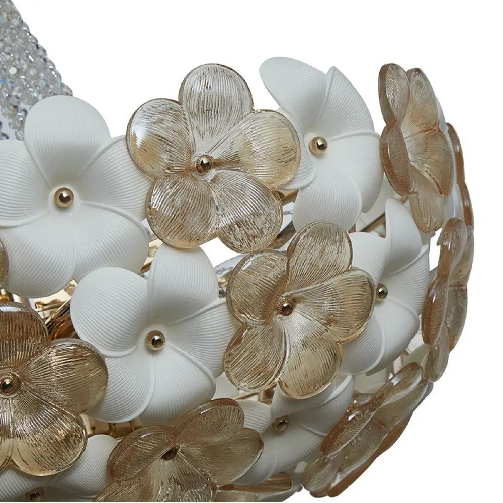 Фото 4 Люстра подвесная светодиодная Favourite Viola 1690-9P 9 ламп 18 м² цвет золотой