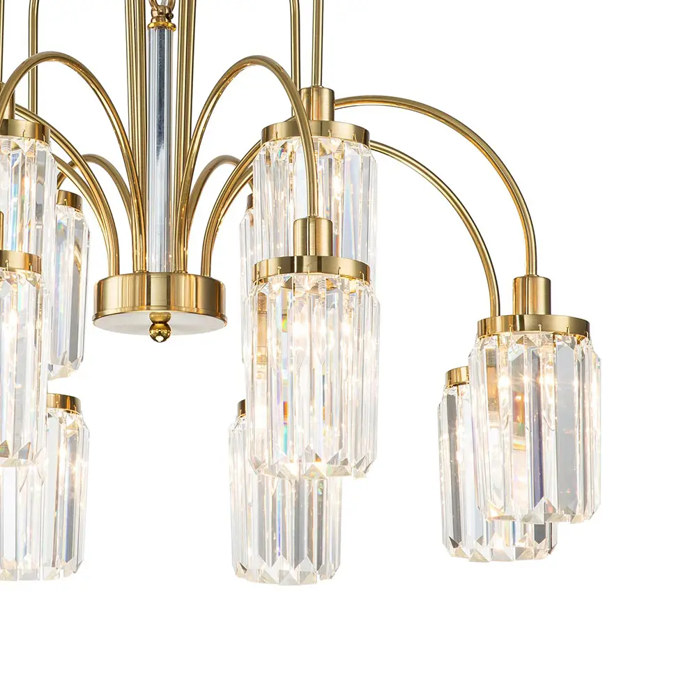 Фото 4 Люстра подвесная светодиодная хрустальная Favourite Duke 1794-12P 12 лампы 24 м² цвет золотой Фото 4 Люстра подвесная светодиодная хрустальная Favourite Duke 1794-12P 12 лампы 24 м² цвет золотой