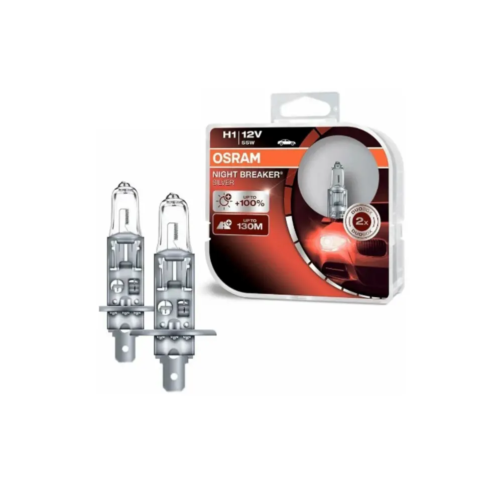 Фото 2 Автолампа галогенный Osram 64150nbs-hcb H1 P14.5s 12 В 55 Вт 2 шт Фото 2 Автолампа галогенный Osram 64150nbs-hcb H1 P14.5s 12 В 55 Вт 2 шт