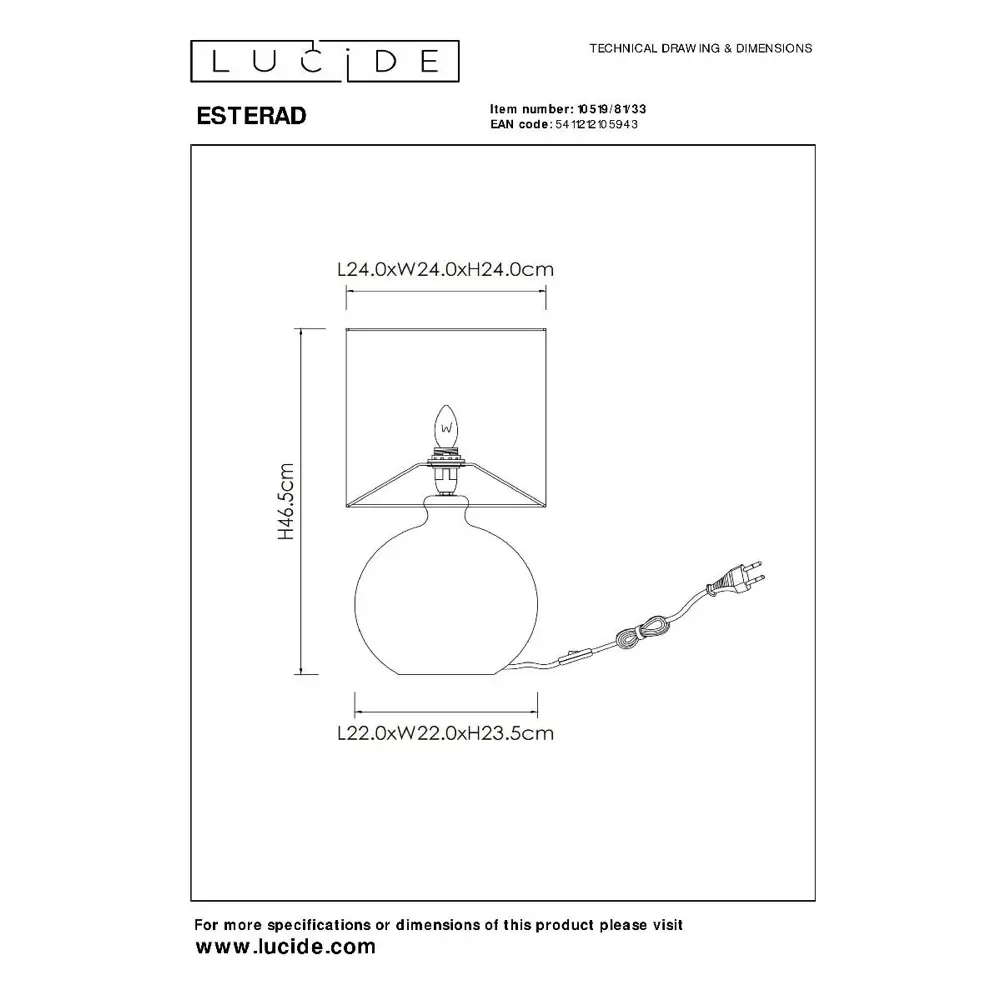 Фото 4 Настольная лампа Lucide Esterad 10519_81_33 цвет зеленый Фото 4 Настольная лампа Lucide Esterad 10519_81_33 цвет зеленый