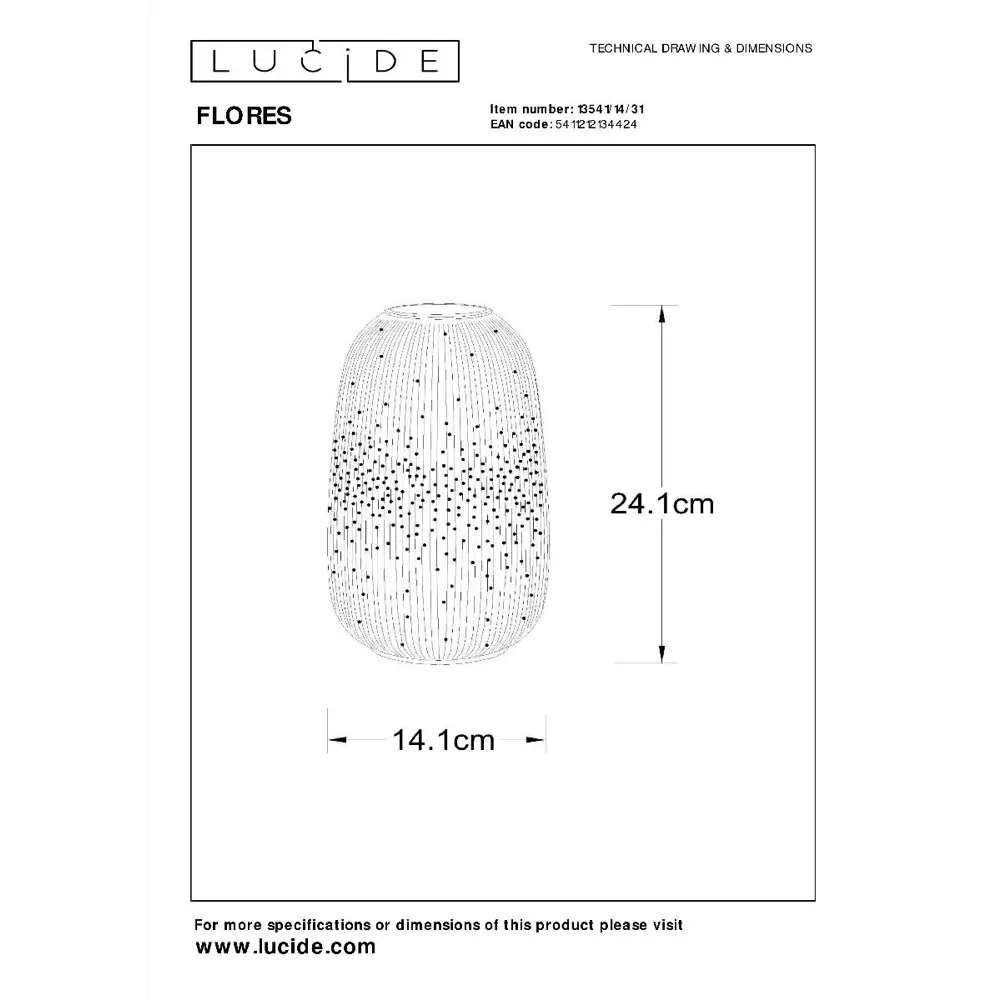 Фото 3 Настольная лампа Lucide Flores 13541_14_31 цвет белый Фото 3 Настольная лампа Lucide Flores 13541_14_31 цвет белый