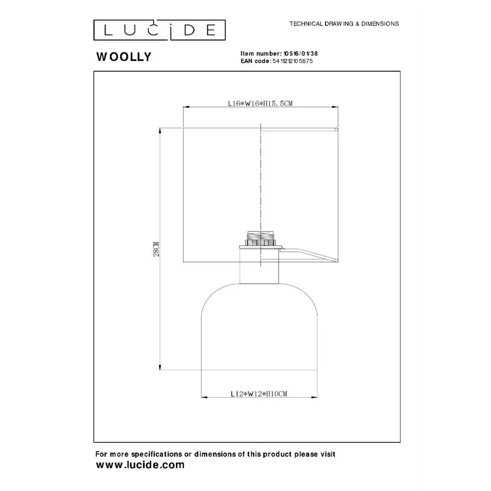 Фото 5 Настольная лампа Lucide Woolly 10516_01_38 цвет черный