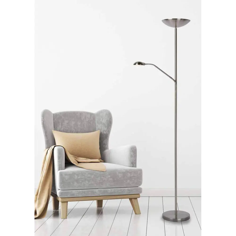 Фото 5 Торшер светодиодный Lucide 19791_24_12 теплый белый (желтый) свет цвет серый/серебристый