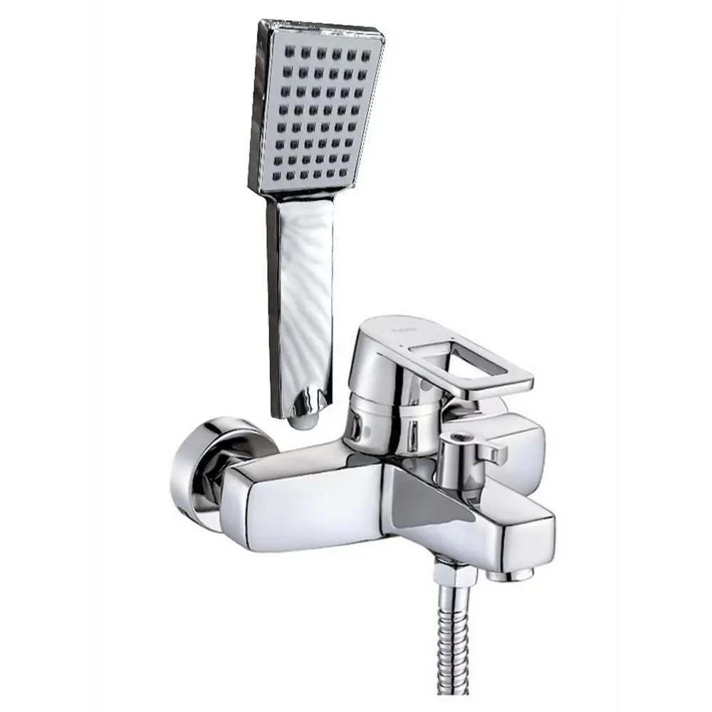 Фото Смеситель для ванны Potato P3030 однорычажный с душевой лейкой цвет хром Фото Смеситель для ванны Potato P3030 однорычажный с душевой лейкой цвет хром