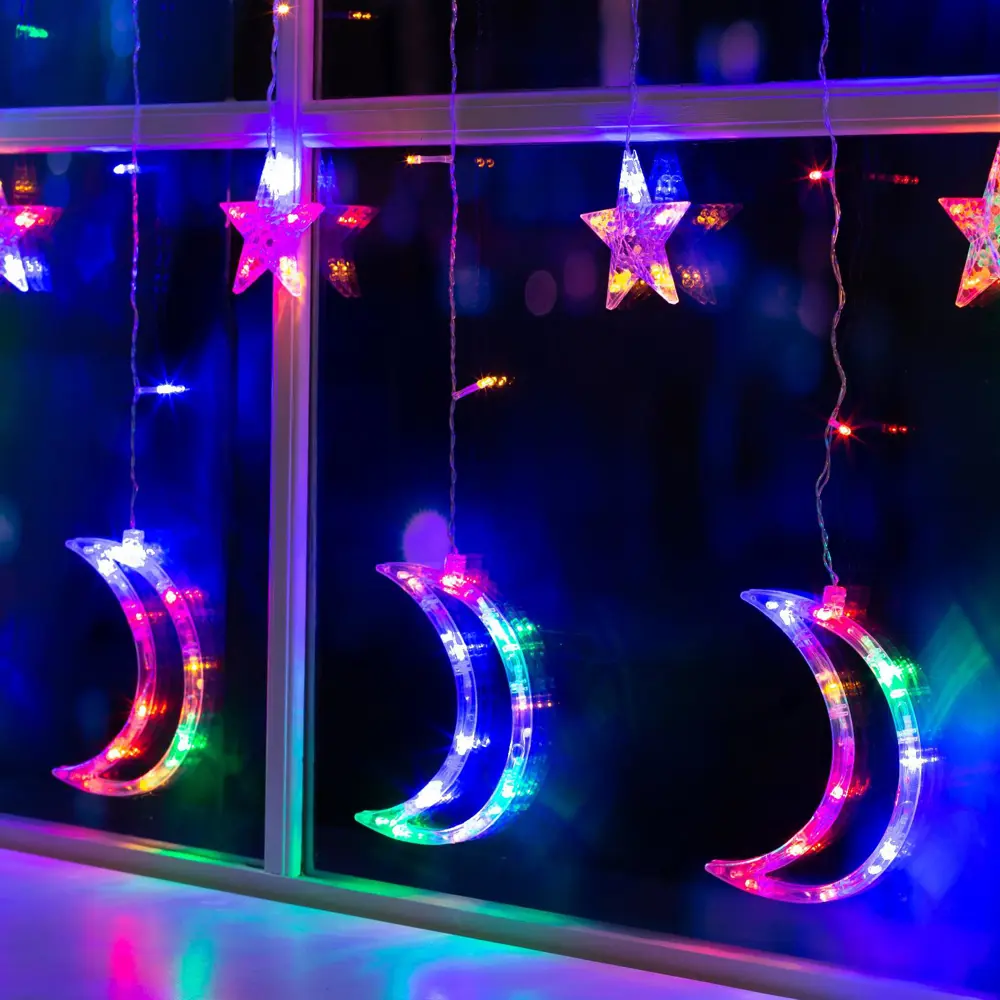 Фото 3 Электрогирлянда комнатная Luazon lighting бахрома 2.7x2.7 м 138 ламп разноцветный 8 режимов работы Фото 3 Электрогирлянда комнатная Luazon lighting бахрома 2.7x2.7 м 138 ламп разноцветный 8 режимов работы