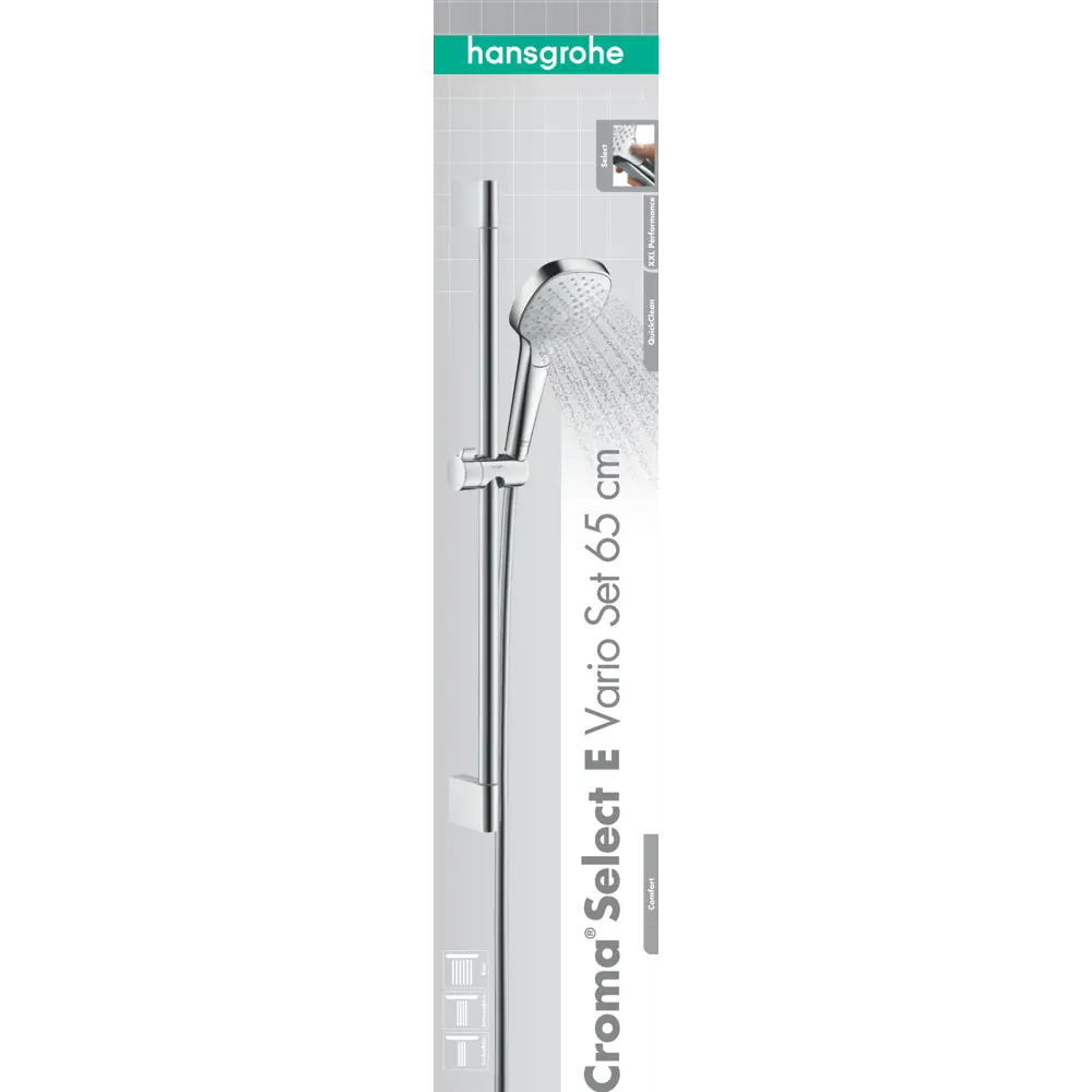 Фото 5 Душевая стойка Hansgrohe Croma Select E Vario 65 см 3 режима Фото 5 Душевая стойка Hansgrohe Croma Select E Vario 65 см 3 режима