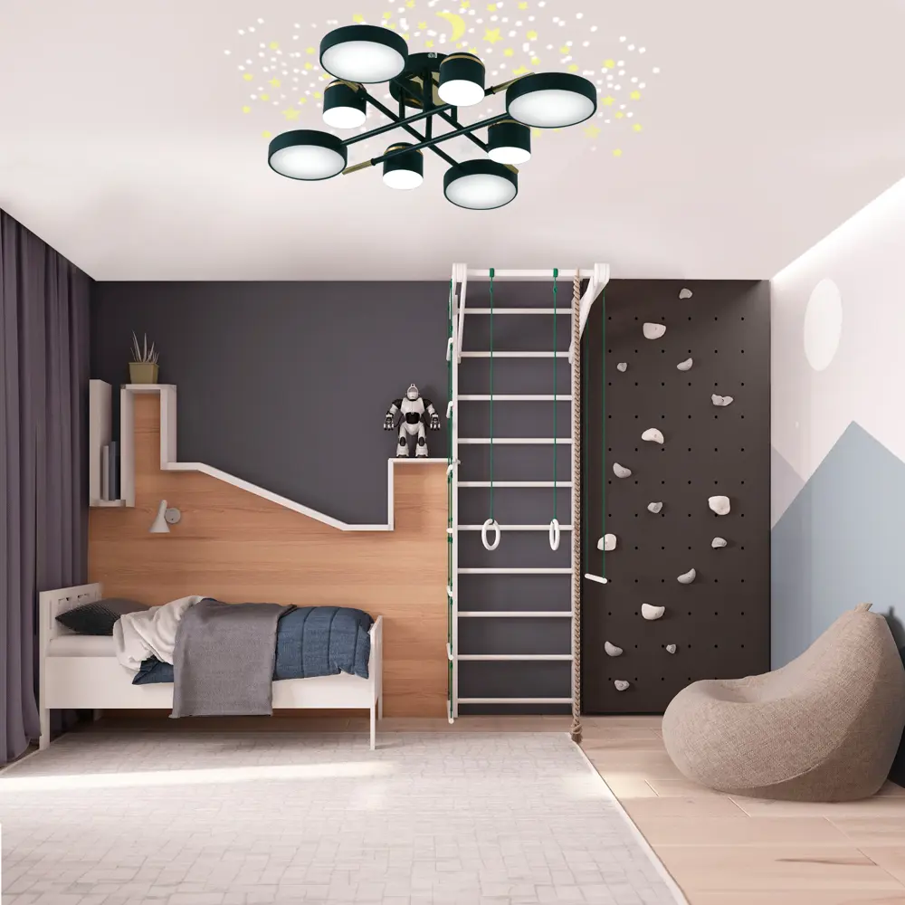 Фото 2 Люстра потолочная светодиодная Ritter Notte 51632 с пультом управления 34 м² регулируемый белый свет цвет черный Фото 2 Люстра потолочная светодиодная Ritter Notte 51632 с пультом управления 34 м² регулируемый белый свет цвет черный