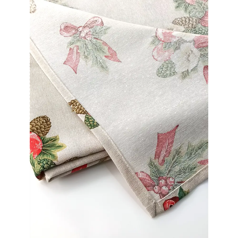 Фото 3 Отрез ткани для скатерти Kauffort Шишки - XL 160x260 см Фото 3 Отрез ткани для скатерти Kauffort Шишки - XL 160x260 см