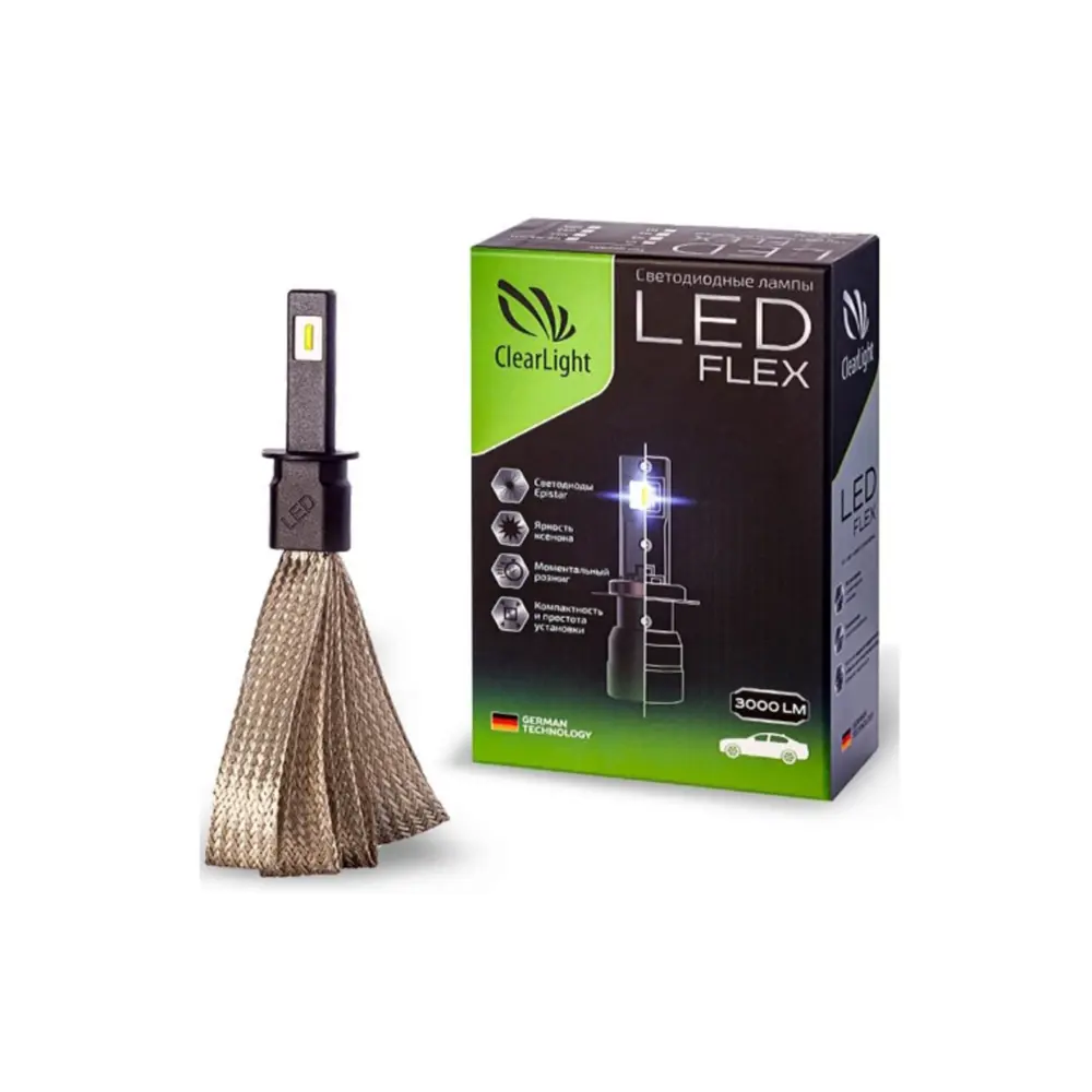 Фото 2 Автолампа светодиодная Clearlight Clflxledh3 H3 Pk22s 12 В 18 Вт 2 шт Фото 2 Автолампа светодиодная Clearlight Clflxledh3 H3 Pk22s 12 В 18 Вт 2 шт