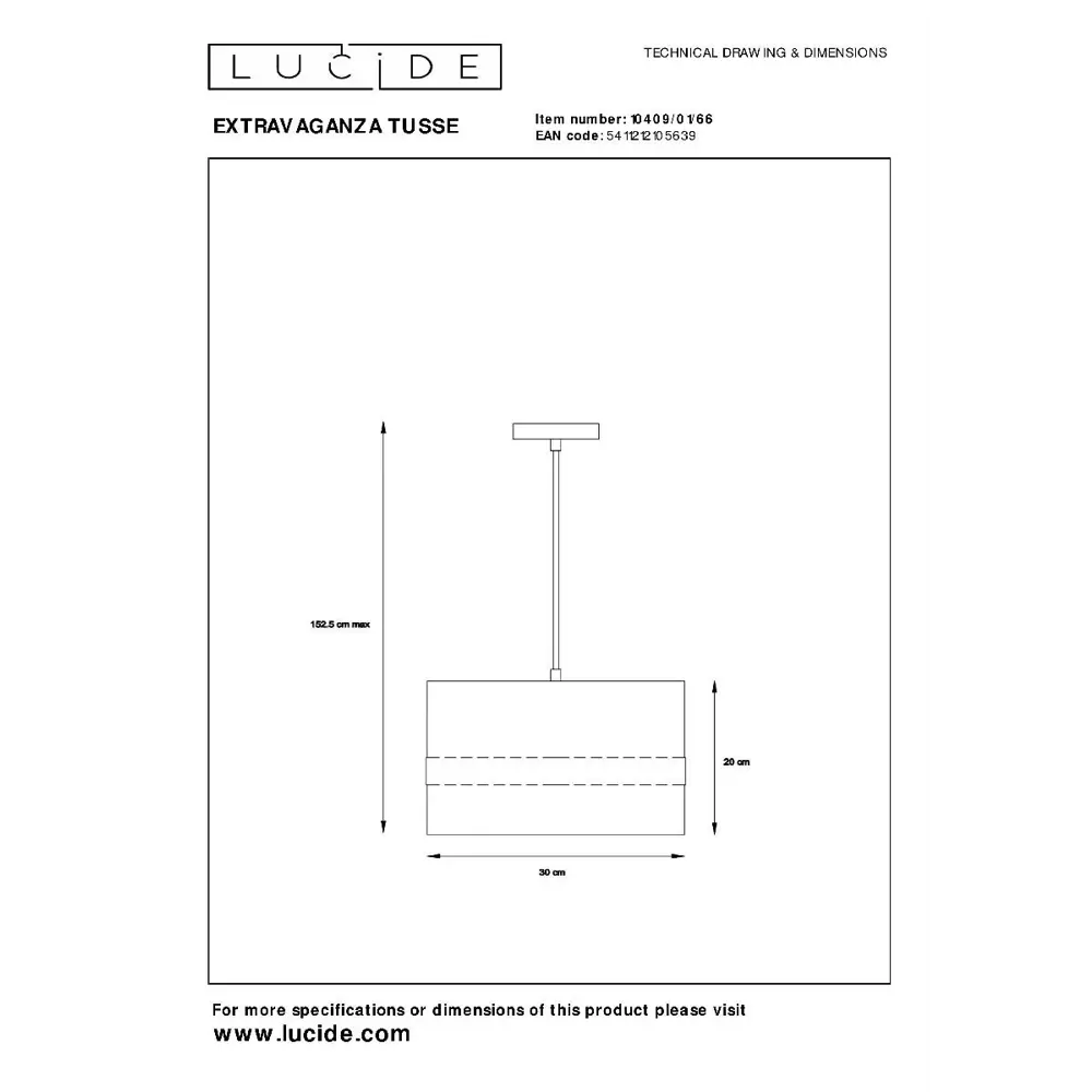 Фото 3 Светильник подвесной Lucide 10409_01_66 1 лампа 3.333 м² цвет золото Фото 3 Светильник подвесной Lucide 10409_01_66 1 лампа 3.333 м² цвет золото