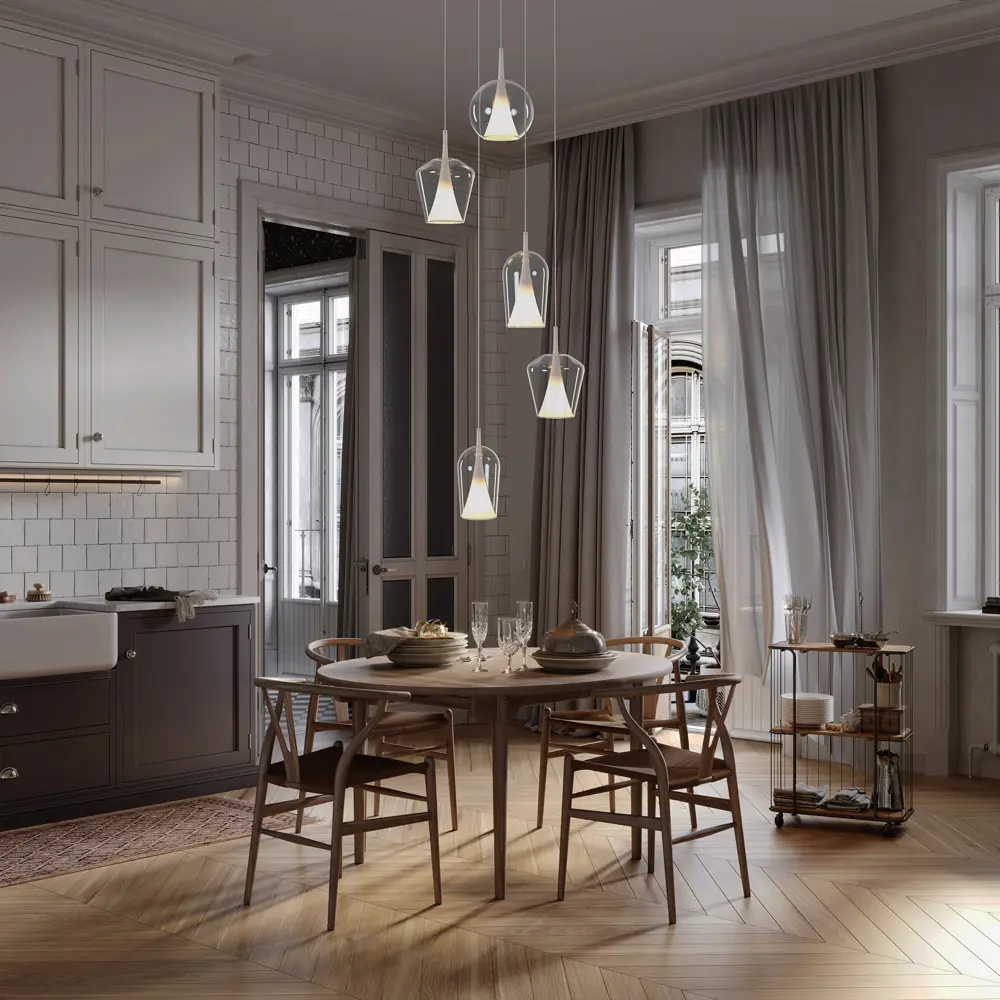 Фото 2 Светильник подвесной светодиодный Mantra Elsa 8240 1 лампа 5 м² цвет прозрачный Фото 2 Светильник подвесной светодиодный Mantra Elsa 8240 1 лампа 5 м² цвет прозрачный