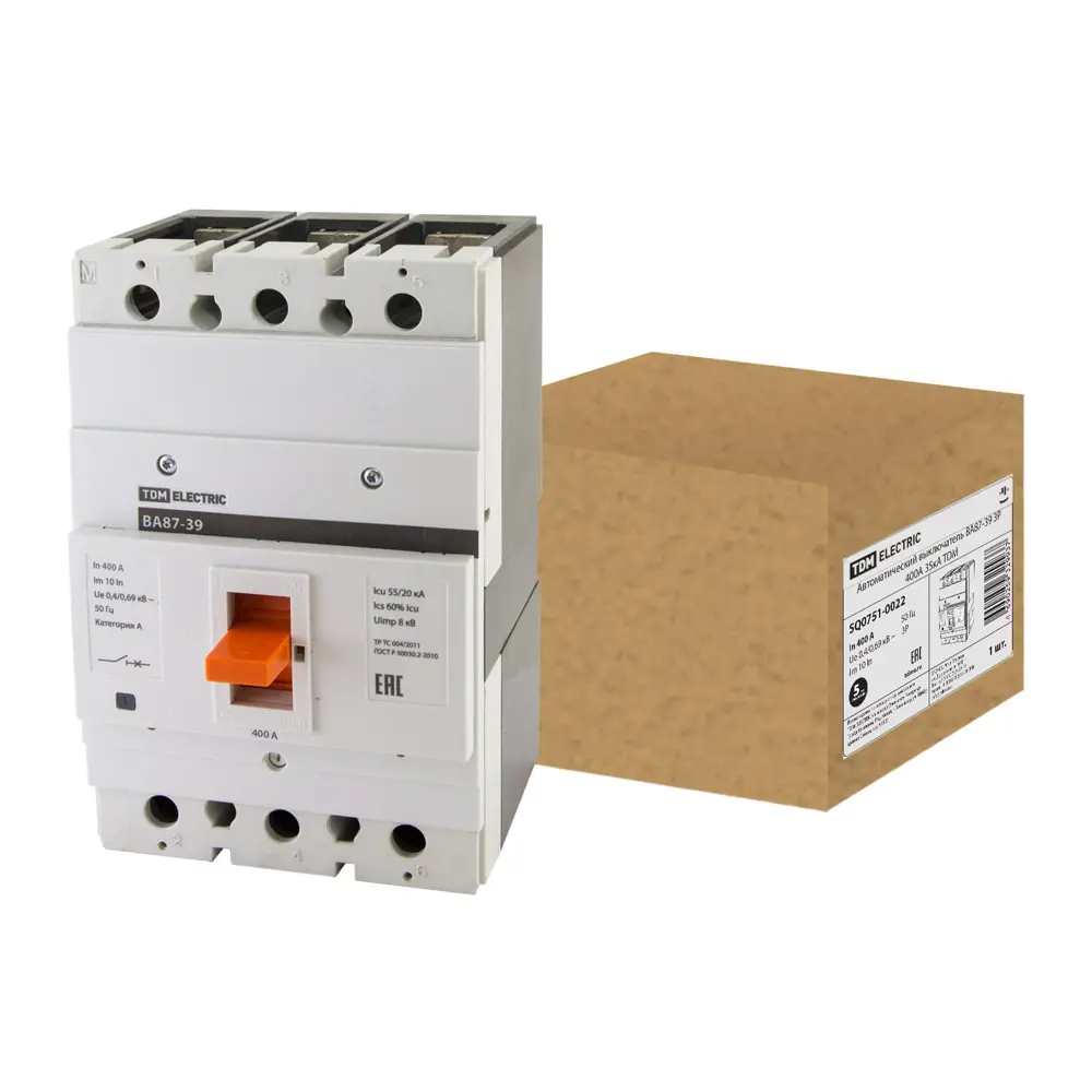 Фото Автоматический выключатель Tdm electric ВА87-39 3P C400 А 50 кА SQ0751-0022 Фото Автоматический выключатель Tdm electric ВА87-39 3P C400 А 50 кА SQ0751-0022