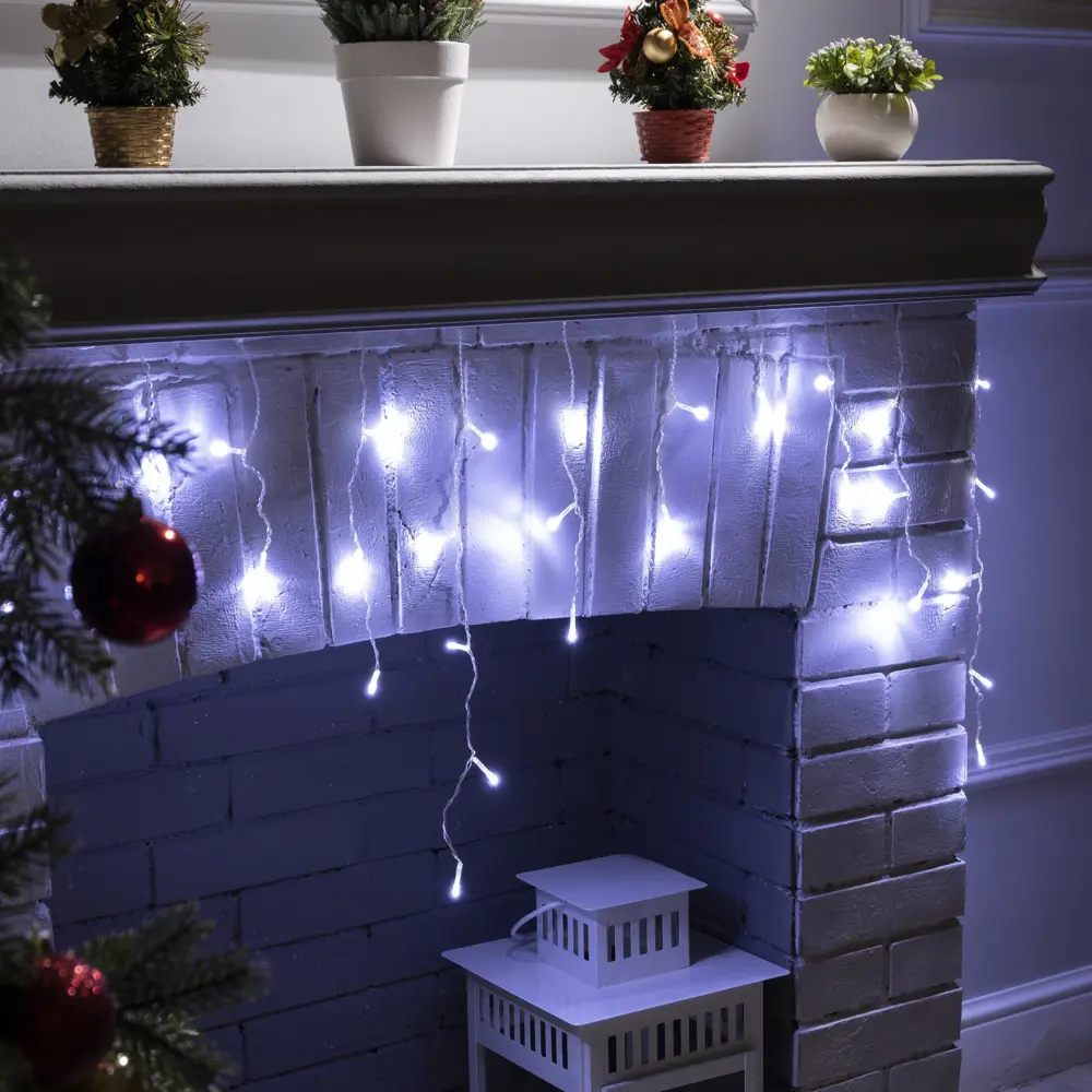 Фото 2 Электрогирлянда комнатная Luazon lighting 3556829 бахрома 1.8x1.8 м 48 ламп холодный белый (голубой) 8 режимов работы Фото 2 Электрогирлянда комнатная Luazon lighting 3556829 бахрома 1.8x1.8 м 48 ламп холодный белый (голубой) 8 режимов работы
