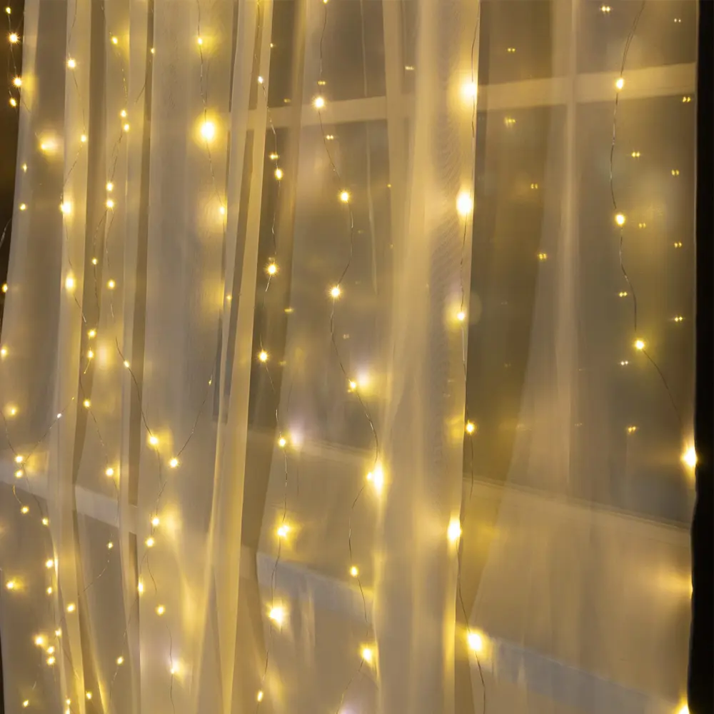 Фото 3 Электрогирлянда комнатная Luazon lighting 6074030 занавес 2.8x2.8 м 300 ламп теплый белый (желтый) 1 режим работы Фото 3 Электрогирлянда комнатная Luazon lighting 6074030 занавес 2.8x2.8 м 300 ламп теплый белый (желтый) 1 режим работы