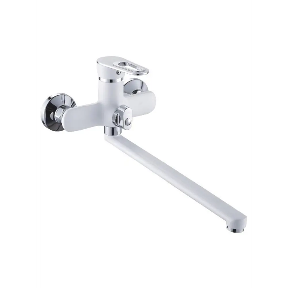 Фото Смеситель для ванны Potato P22274-7 однорычажный с душевой лейкой цвет белый Фото Смеситель для ванны Potato P22274-7 однорычажный с душевой лейкой цвет белый