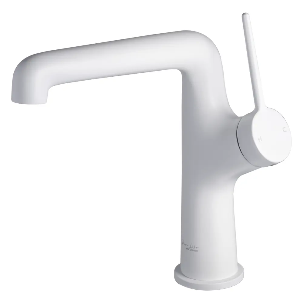 Фото Смеситель для раковины Maxonor PL1094-8 однорычажный цвет белый Фото Смеситель для раковины Maxonor PL1094-8 однорычажный цвет белый