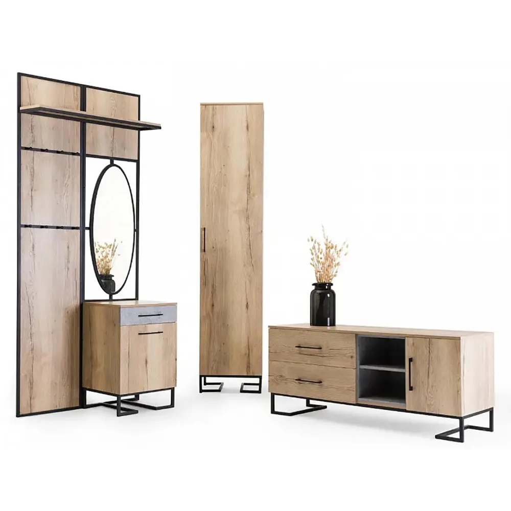 Фото 3 Настенная полка R-Home Loft 100x2.50x25 см ЛДСП цвет дуб натур Фото 3 Настенная полка R-Home Loft 100x2.50x25 см ЛДСП цвет дуб натур