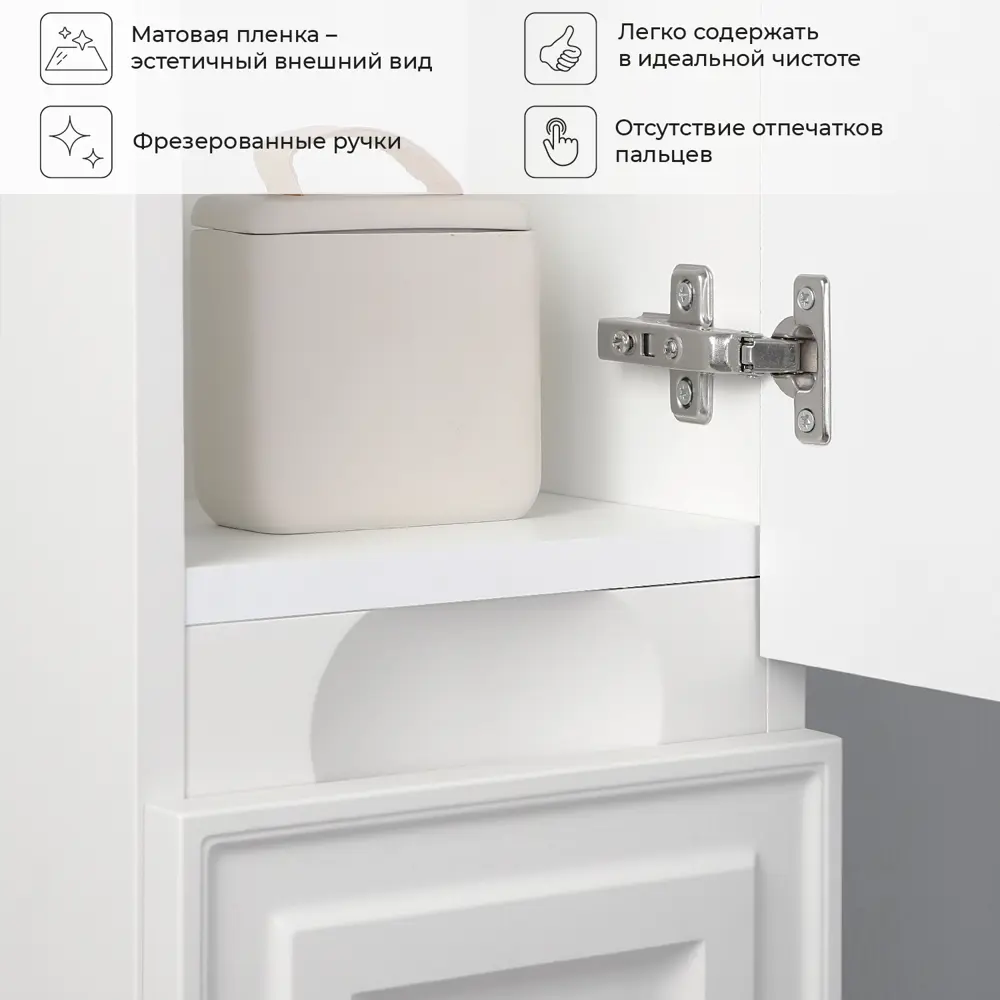 Фото 5 Пенал подвесной Итана Verona 25 250x200x1200 Белый матовый Фото 5 Пенал подвесной Итана Verona 25 250x200x1200 Белый матовый