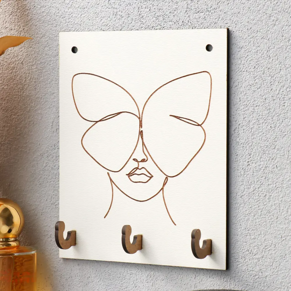 Фото 2 Ключница Simaland 9644520, ХДФ, 15x12 см, цвет светло-бежевый Фото 2 Ключница Simaland 9644520, ХДФ, 15x12 см, цвет светло-бежевый