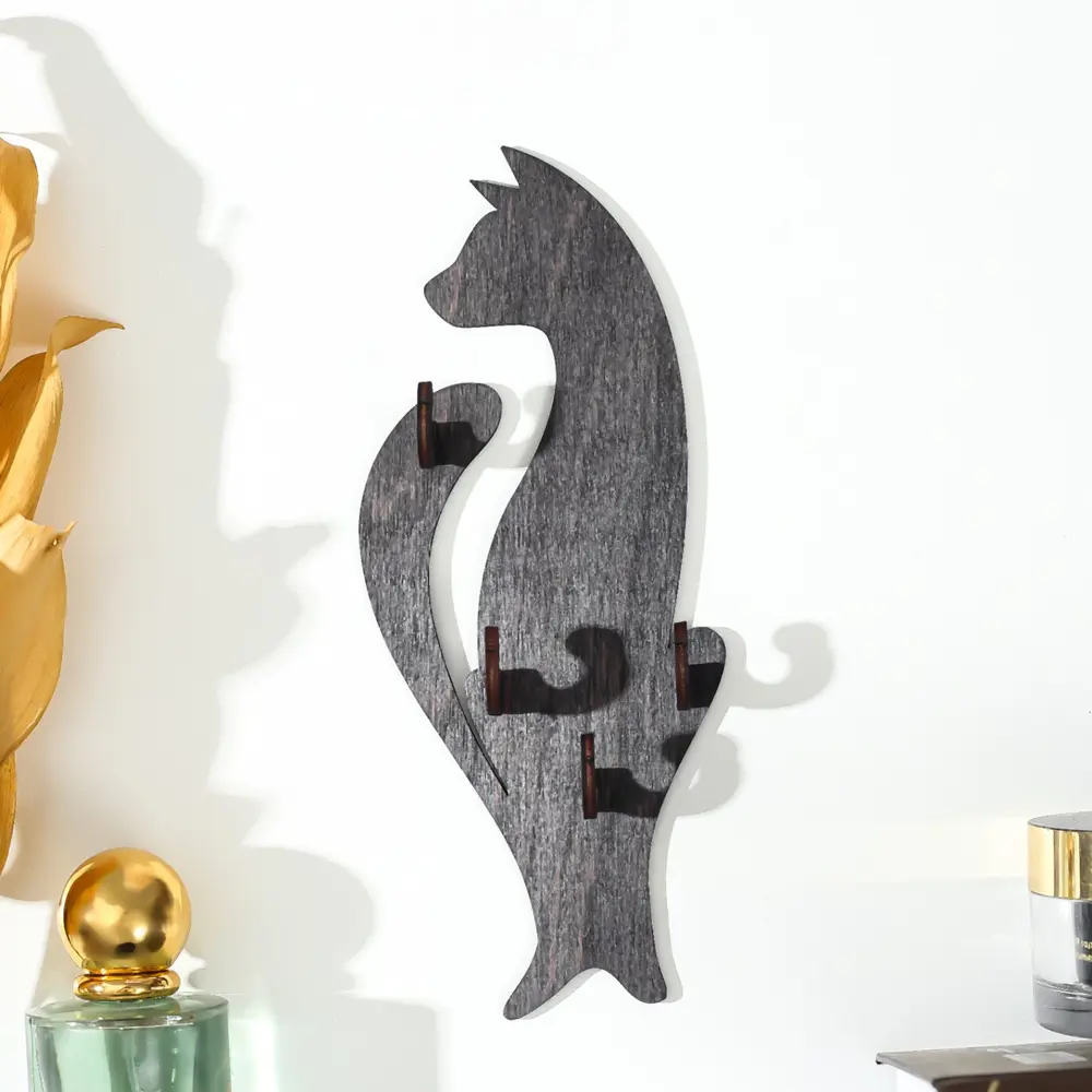 Фото Ключница Simaland 9448074, фанера, 20x8 см, цвет темно-серый Фото Ключница Simaland 9448074, фанера, 20x8 см, цвет темно-серый