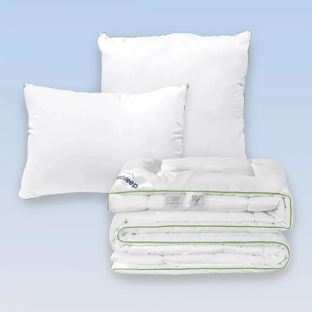 Фото 2 Набор 2 одеяла+2 подушки Dao бамбуковое волокно в бамбуковом сатине 175x200 см 50x70 см Фото 2 Набор 2 одеяла+2 подушки Dao бамбуковое волокно в бамбуковом сатине 175x200 см 50x70 см