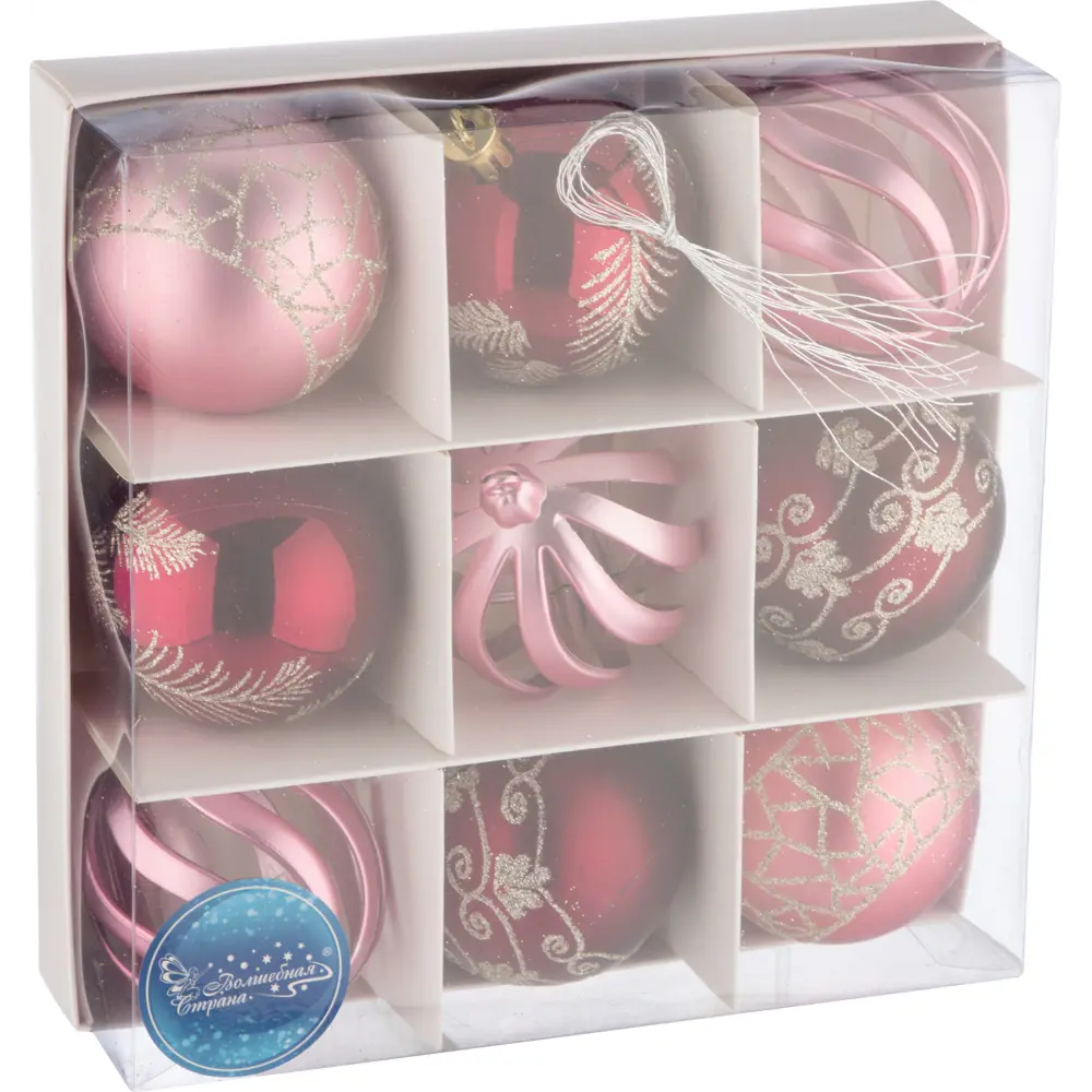 Фото 5 Набор елочных шаров Волшебная страна 106334 Syqb1-0123040 6 см пластик розовый 9 шт Фото 5 Набор елочных шаров Волшебная страна 106334 Syqb1-0123040 6 см пластик розовый 9 шт