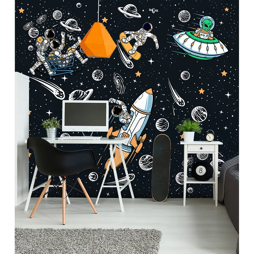 Фото 3 Фотообои флизелиновые Luxury Walls 300x270 см Космос AM27703 Фото 3 Фотообои флизелиновые Luxury Walls 300x270 см Космос AM27703