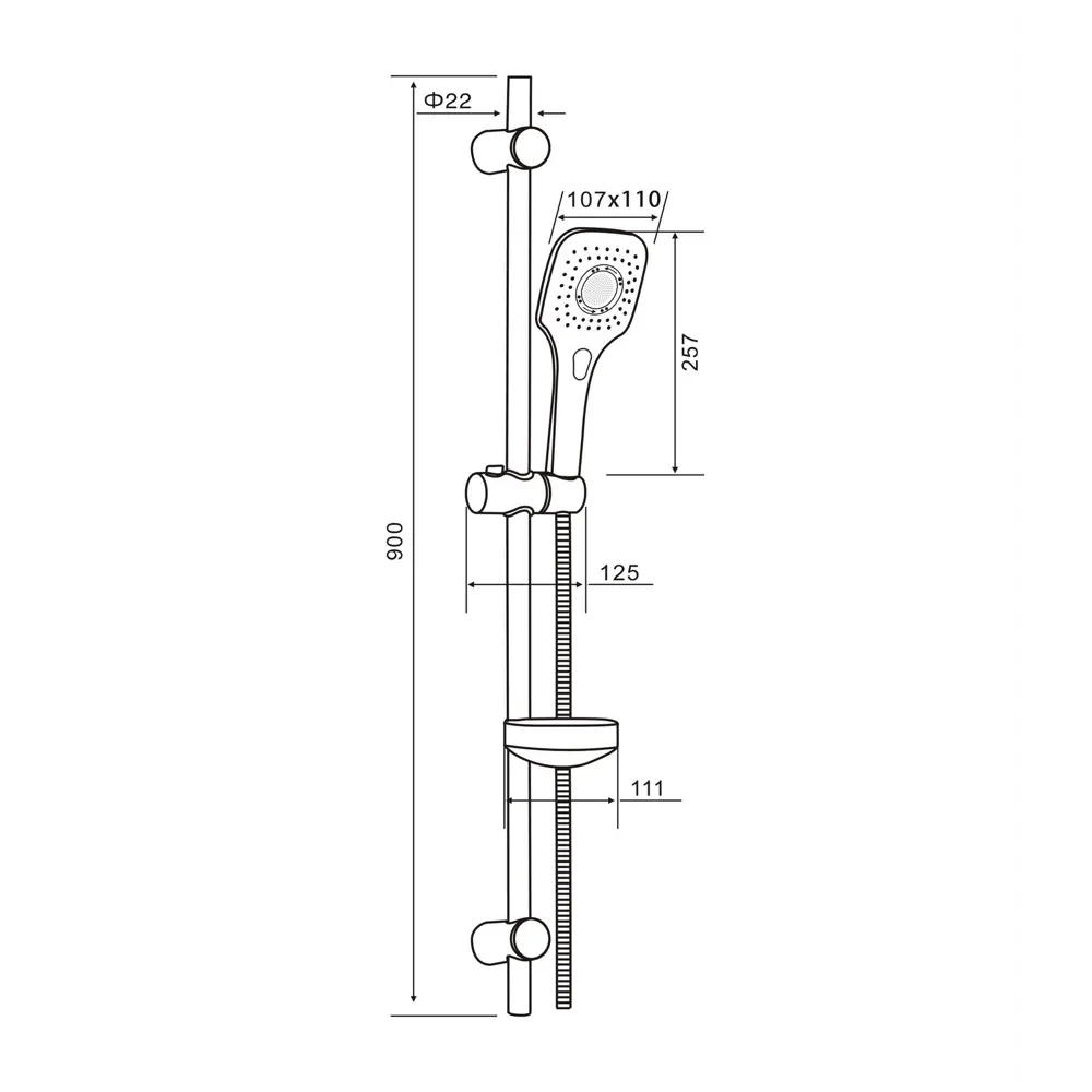 Фото 5 Душевой гарнитур Orange O-Shower LMOS073 хром Фото 5 Душевой гарнитур Orange O-Shower LMOS073 хром