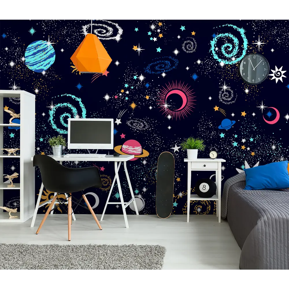 Фото 9 Фотообои флизелиновые с виниловым покрытием в детскую Luxury Walls AM02304 "Космос" 400x270 см Фото 9 Фотообои флизелиновые с виниловым покрытием в детскую Luxury Walls AM02304 "Космос" 400x270 см