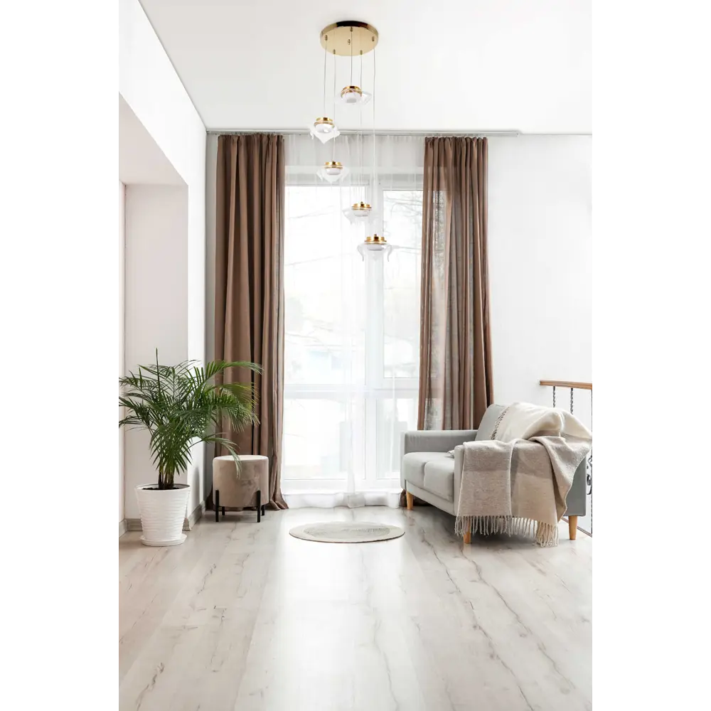 Фото 5 Светильник подвесной светодиодный DE MARKT 722012205 Ауксис 23.30 м² изменение оттенков белого цвет латунь Фото 5 Светильник подвесной светодиодный DE MARKT 722012205 Ауксис 23.30 м² изменение оттенков белого цвет латунь