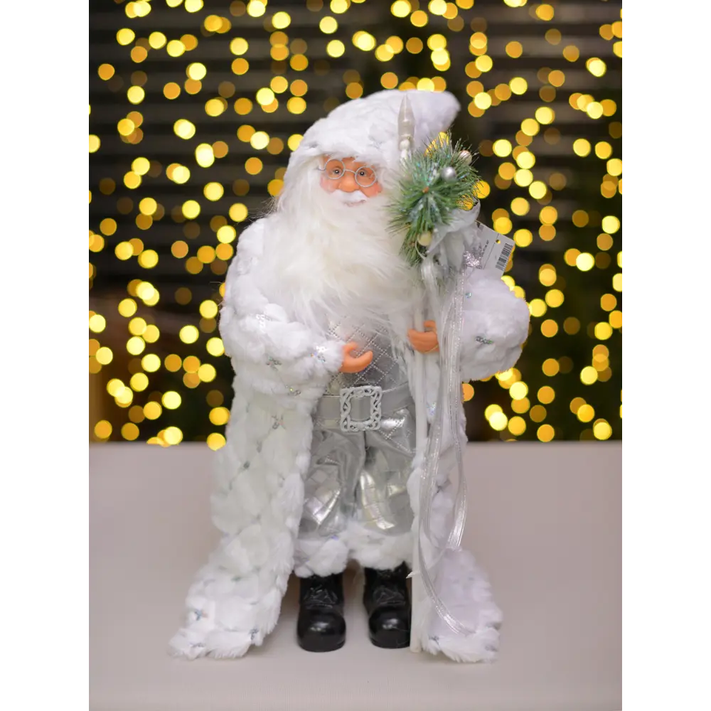 Фото Новогодняя фигура China Dans 98179918 Дед Мороз в белой шубе 45 см