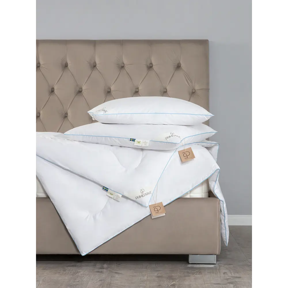 Фото 3 Набор 2 одеяла+2 подушки Linen льняное волокно в хлопковом тике 172x205 см 70x70 см Фото 3 Набор 2 одеяла+2 подушки Linen льняное волокно в хлопковом тике 172x205 см 70x70 см