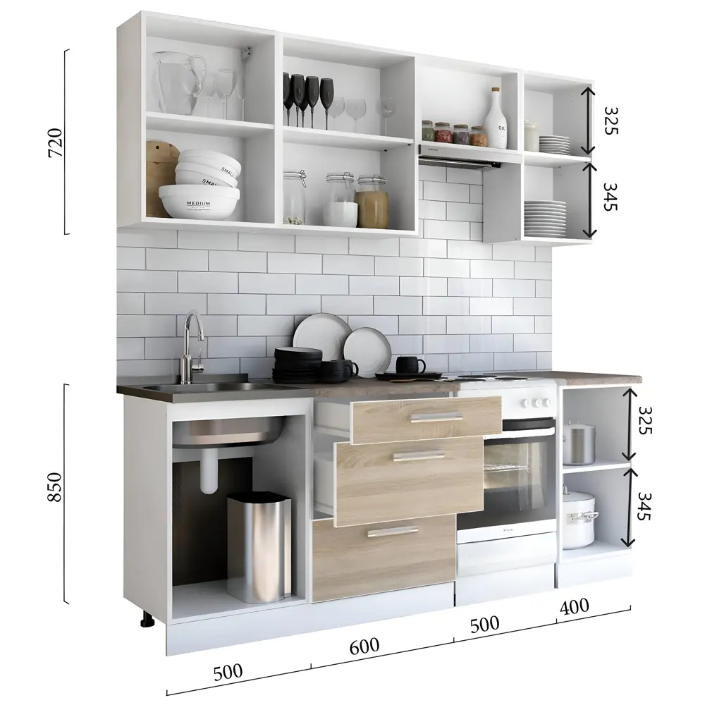Фото 13 Напольный шкаф с ящиком Sav Agata 80x85x60 см МДФ цвет дуб сонома Фото 13 Напольный шкаф с ящиком Sav Agata 80x85x60 см МДФ цвет дуб сонома
