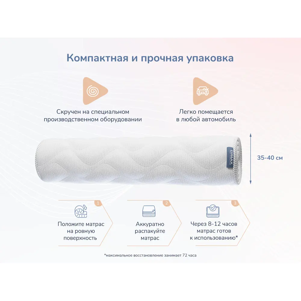 Фото 8 Матрас Димакс Relmas Solid 3Zone 90x200x21 см независимый пружинный блок, односпальный Фото 8 Матрас Димакс Relmas Solid 3Zone 90x200x21 см независимый пружинный блок, односпальный
