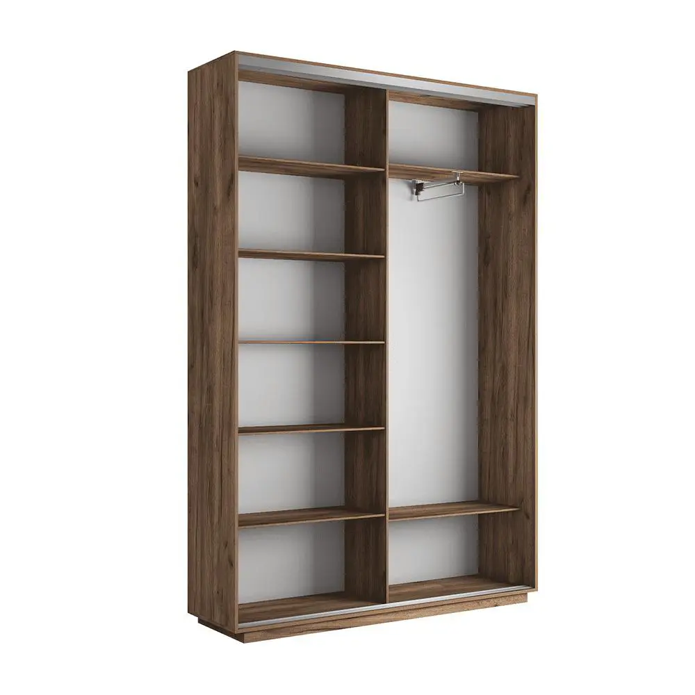 Фото 3 Шкаф-купе МК Е1-Юг Экспресс 1011 220x120x45 см 7 полок ЛДСП цвет крафт табачный