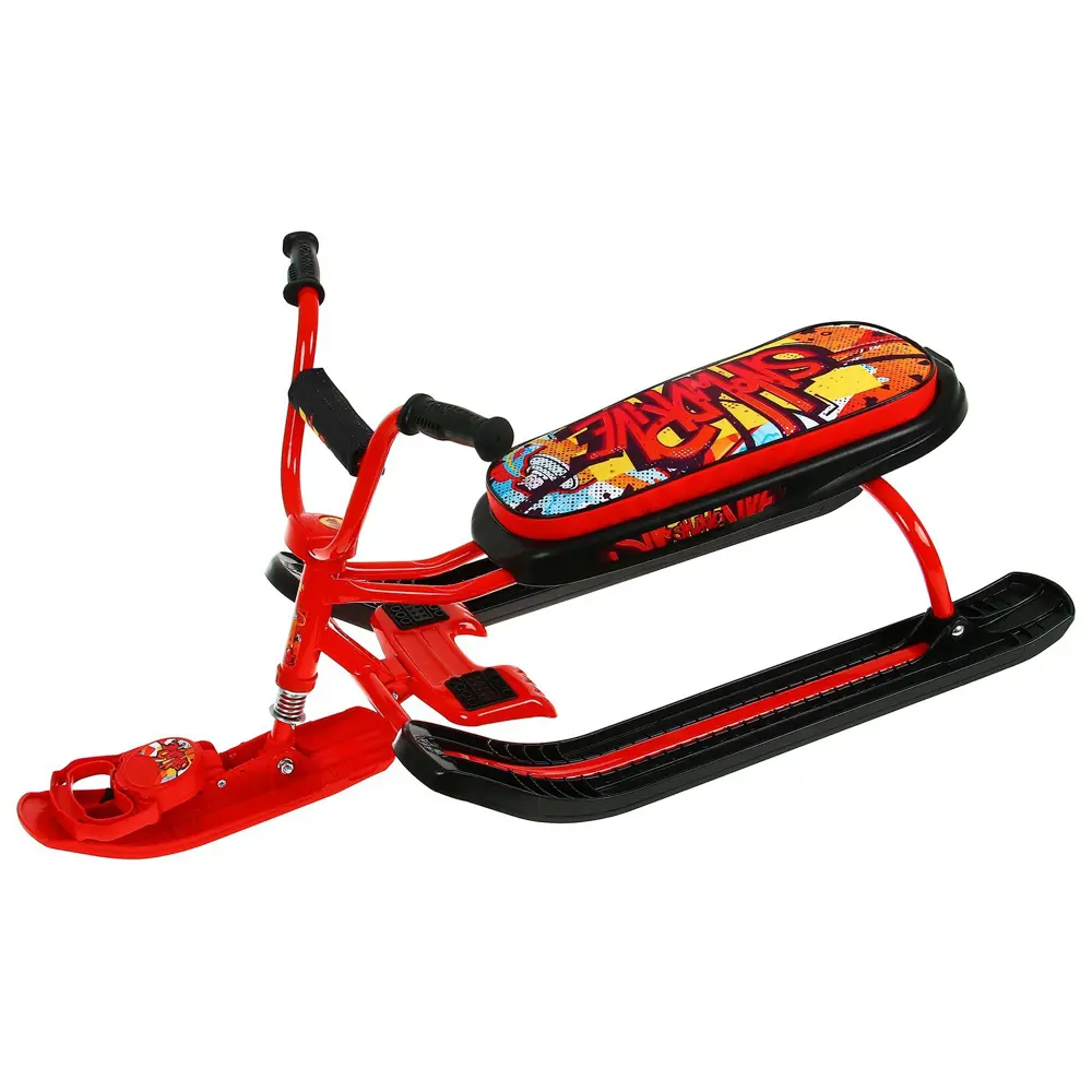 Фото 4 Снегокат Nika Kids СНД1 с граффити СНД1/GR цвет красный 48x25x74 см
