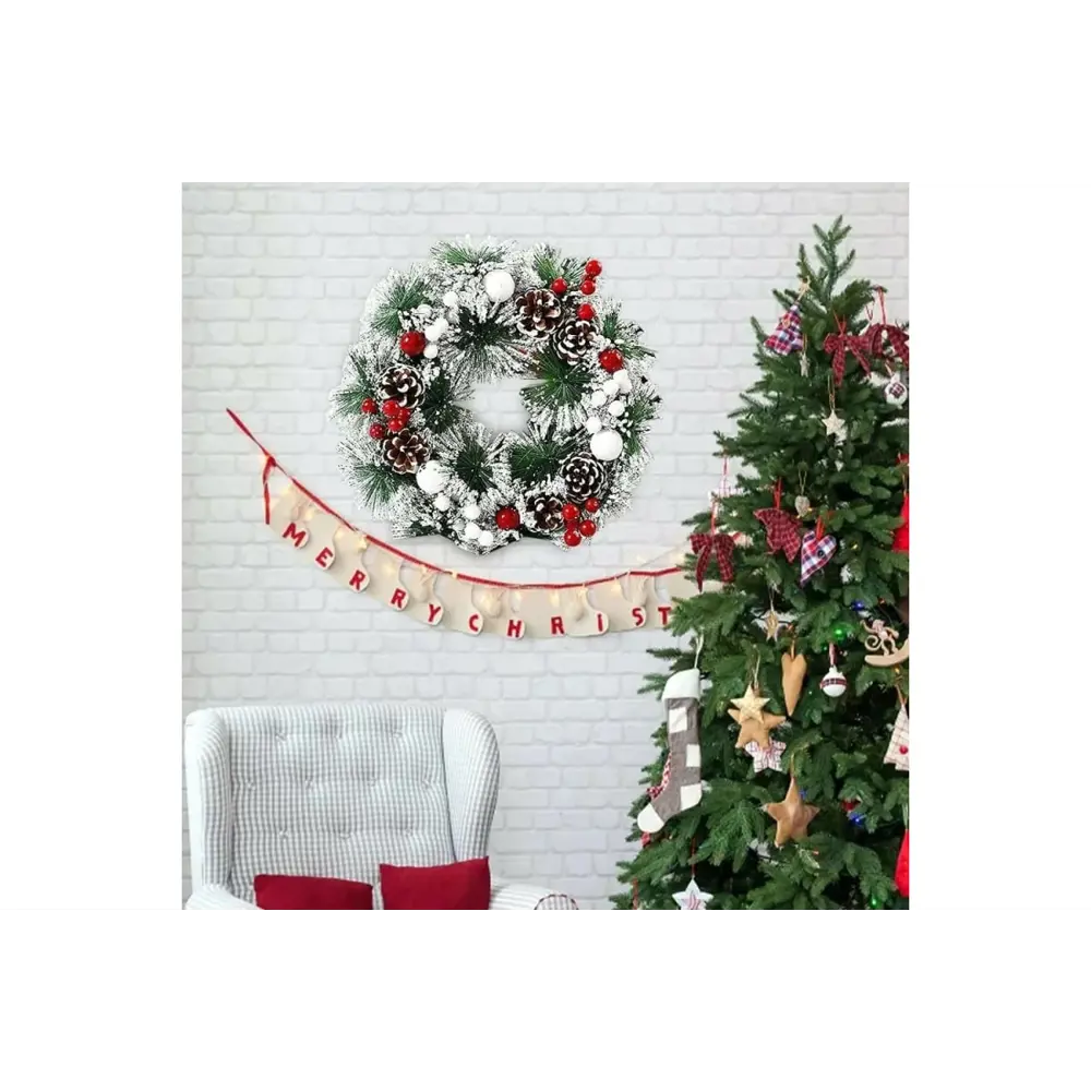 Фото 4 Рождественский венок Homium NYhappy01 ø 30 см с декором Фото 4 Рождественский венок Homium NYhappy01 ø 30 см с декором
