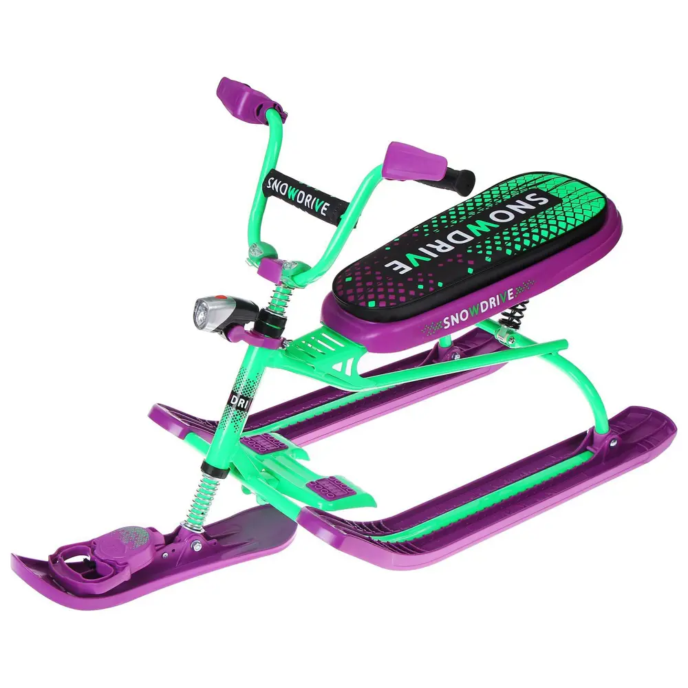 Фото 4 Снегокат Nika Kids Snowdrive Neon СНД3N/G цвет неон/фиолетовый 45x34x74 см Фото 4 Снегокат Nika Kids Snowdrive Neon СНД3N/G цвет неон/фиолетовый 45x34x74 см