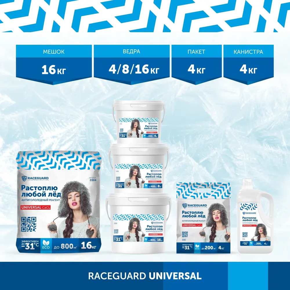 Фото 5 Антигололедный реагент Raceguard Universal 16 кг