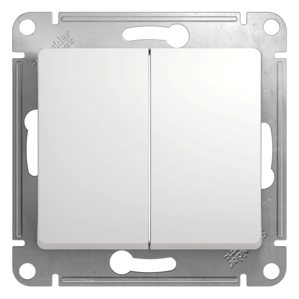 Фото Переключатель встраиваемый Schneider electric Glossa GSL000165 2 клавиши цвет белый Фото Переключатель встраиваемый Schneider electric Glossa GSL000165 2 клавиши цвет белый