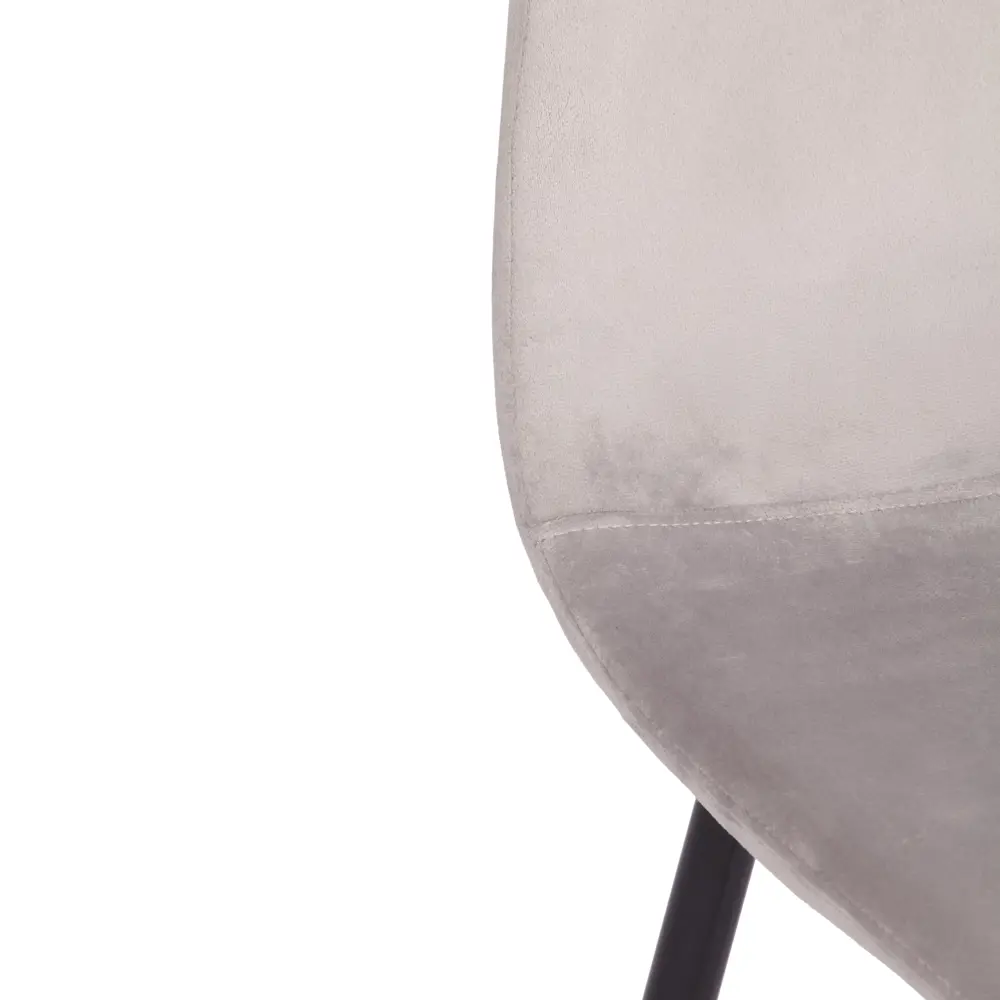 Фото 7 Кухонный стул Tetchair Breeze 87x53x44 см вельвет цвет светло-серый/черный