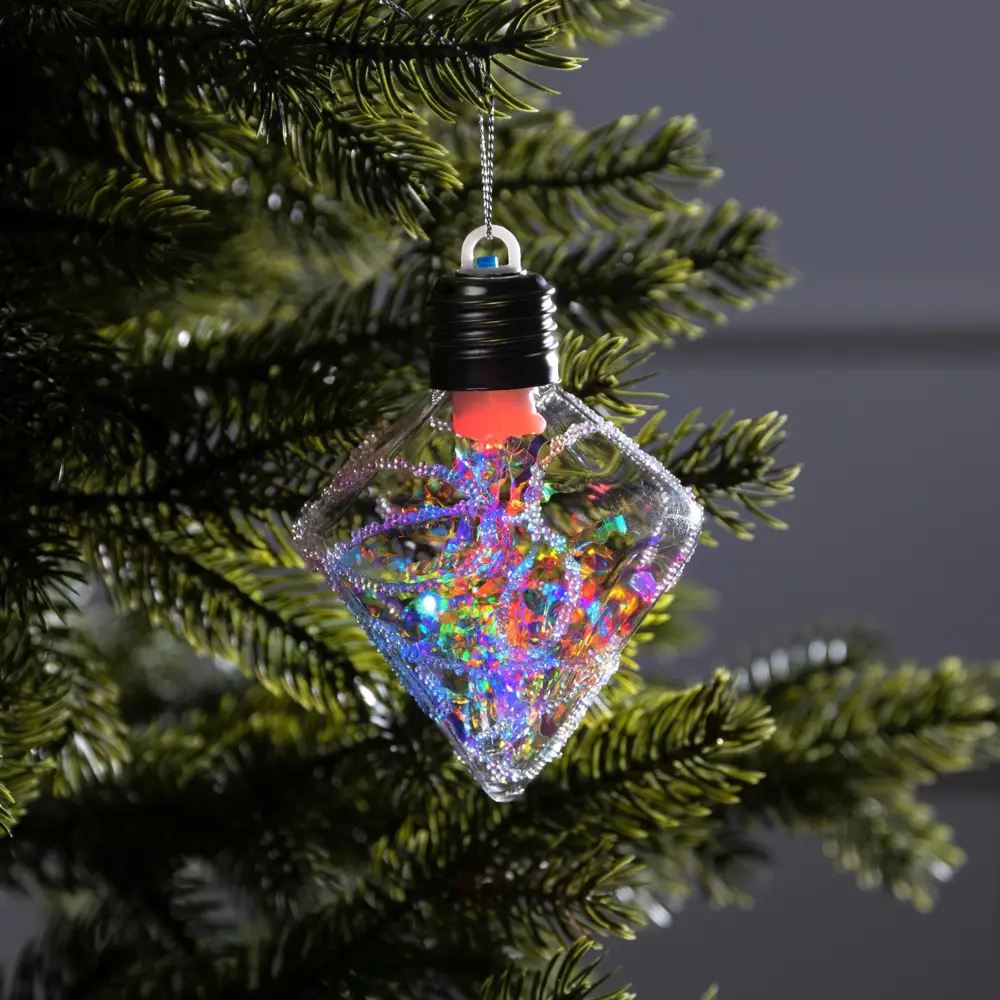 Фото 3 Елочный шар Luazon lighting 9594229 Морозный кристалл 11 см металл, пластик бесцветный/прозрачный Фото 3 Елочный шар Luazon lighting 9594229 Морозный кристалл 11 см металл, пластик бесцветный/прозрачный
