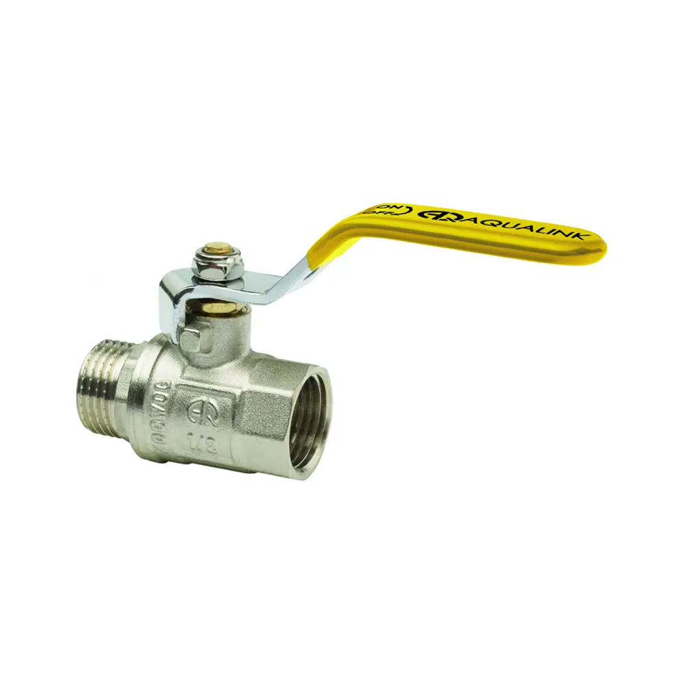 Фото Кран шаровой для газа Aqualink 3/4" внутренняя-наружная резьба ручка Фото Кран шаровой для газа Aqualink 3/4" внутренняя-наружная резьба ручка