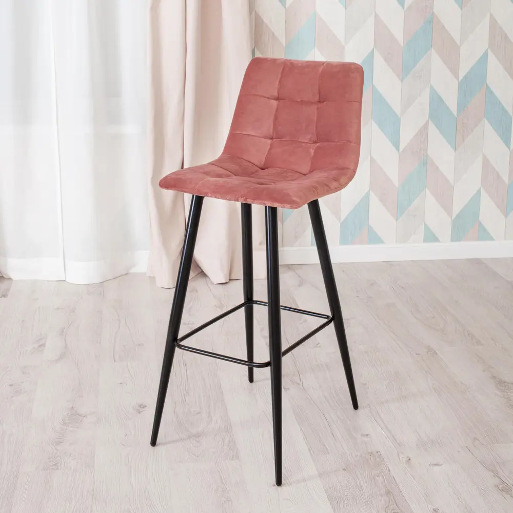 Фото 2 Барный стул Tetchair Chilly 50x104x44 см цвет коралловый Фото 2 Барный стул Tetchair Chilly 50x104x44 см цвет коралловый