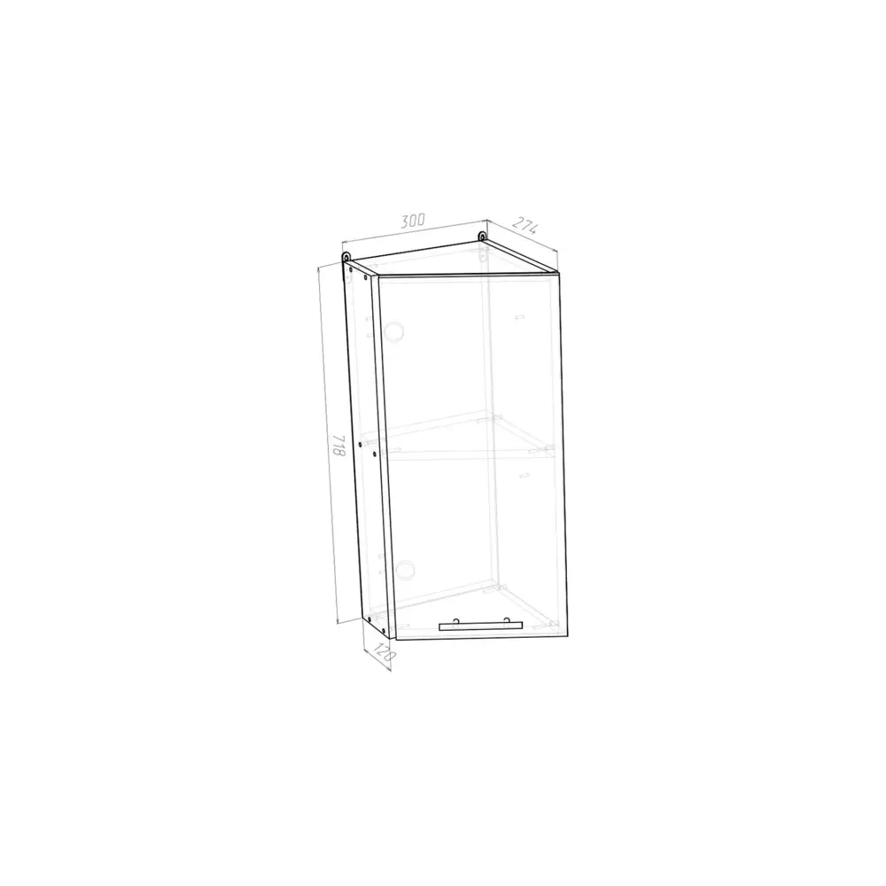 Фото 2 Навесной шкаф Клик мебель Лира 30x72x30 см ЛДСП цвет белый/ясень шимо светлый Фото 2 Навесной шкаф Клик мебель Лира 30x72x30 см ЛДСП цвет белый/ясень шимо светлый