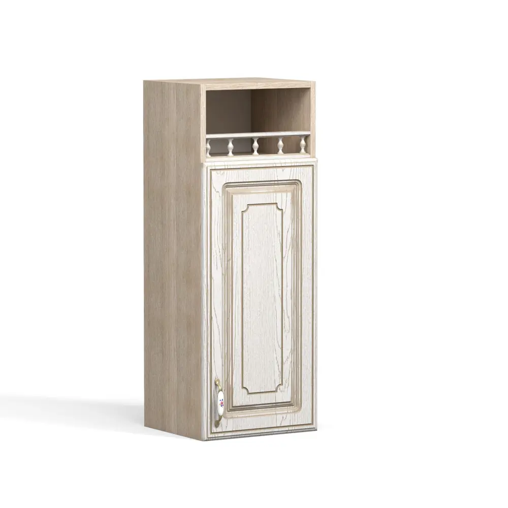 Фото Навесной шкаф Клик мебель Анжелика 35x92x30 см ЛДСП цвет ясень/дуб молочный Фото Навесной шкаф Клик мебель Анжелика 35x92x30 см ЛДСП цвет ясень/дуб молочный