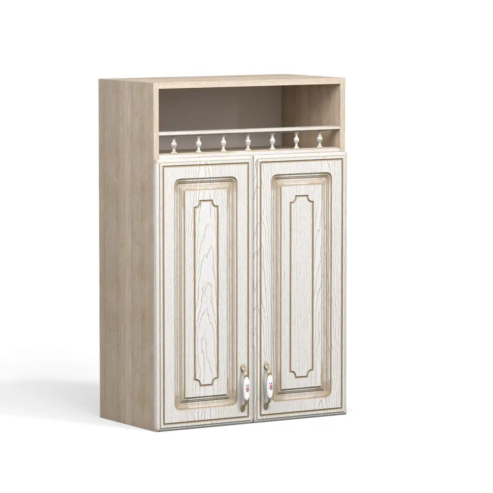 Фото Навесной шкаф Клик мебель Анжелика 60x92x30 см ЛДСП цвет дуб молочный/ясень Фото Навесной шкаф Клик мебель Анжелика 60x92x30 см ЛДСП цвет дуб молочный/ясень