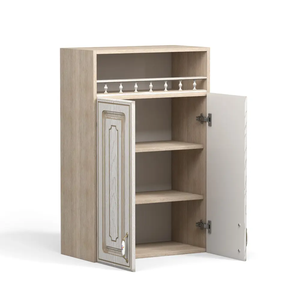 Фото 2 Навесной шкаф Клик мебель Анжелика 60x92x30 см ЛДСП цвет дуб молочный/ясень Фото 2 Навесной шкаф Клик мебель Анжелика 60x92x30 см ЛДСП цвет дуб молочный/ясень