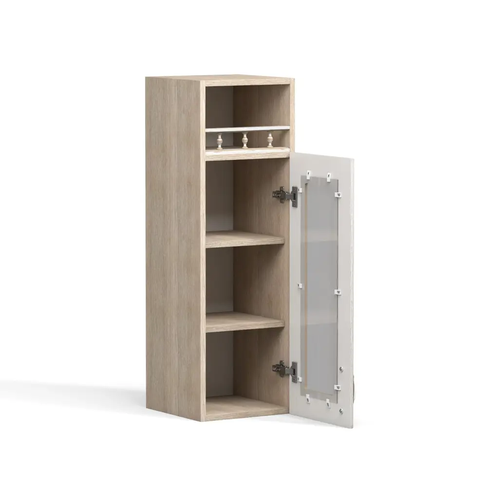 Фото 2 Навесной шкаф Клик мебель Анжелика 30x92x30 см ЛДСП цвет дуб молочный/ясень Фото 2 Навесной шкаф Клик мебель Анжелика 30x92x30 см ЛДСП цвет дуб молочный/ясень