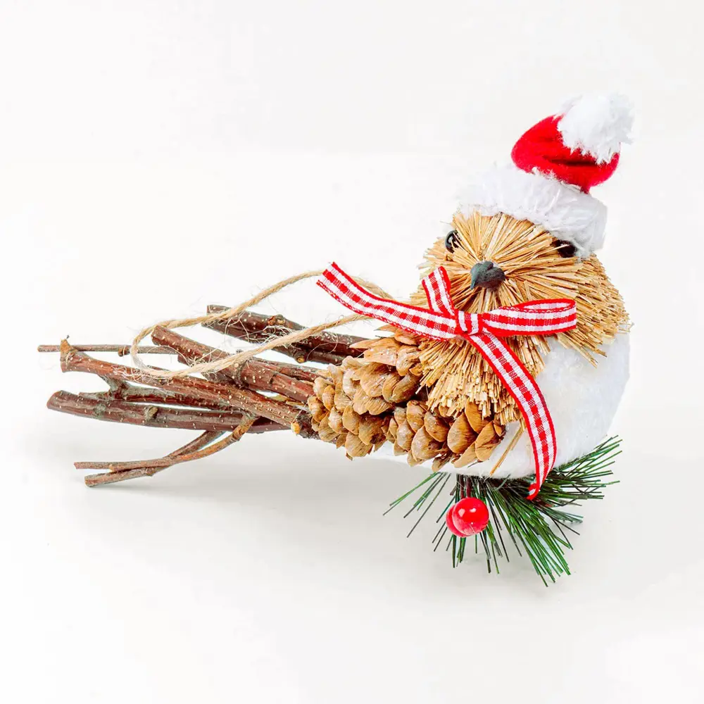 Фото Декоративная подвеска Зимнее Волшебство Птичка в новогоднем колпаке 15x6x13 см Фото Декоративная подвеска Зимнее Волшебство Птичка в новогоднем колпаке 15x6x13 см